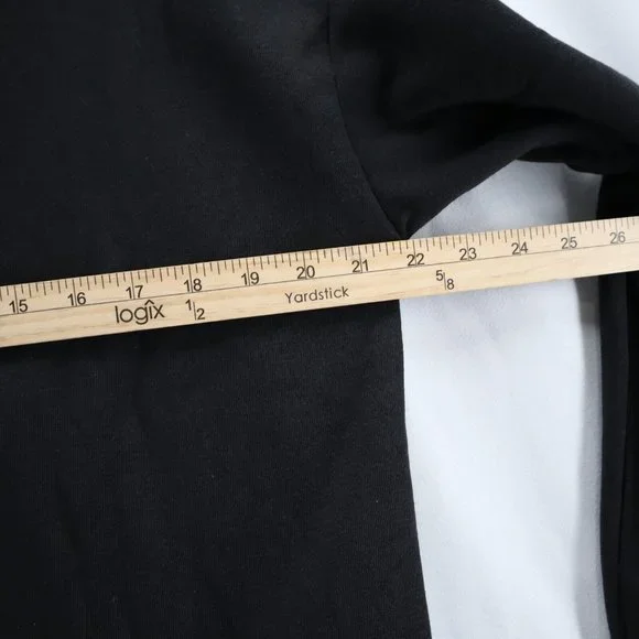 Bebe Womens Pullover Hoodie Sequin Logo Size XL Black Sweatshirt New - Picture 5 of 9